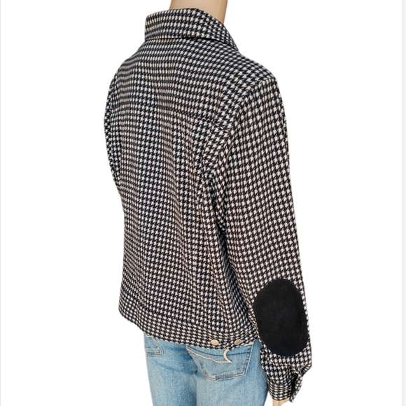 Country Wear Casuals Black & White Tweed Waist Length Jacket With Elbow … - Picture 4 of 11